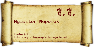 Nyisztor Nepomuk névjegykártya